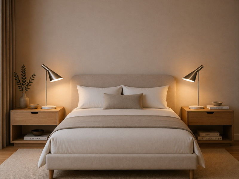 Harlem Table lamp Brushed Nickel W170 x D345 x H600mm