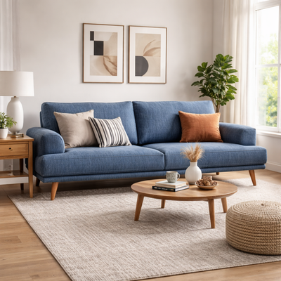 BENJAMIN 3-Seater Sofa Aj1447-48 - blue