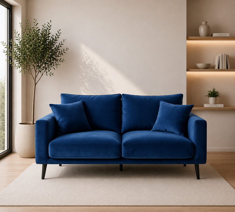 CONNIE 2-Seater Sofa VELUTTO 11 - blue velvet