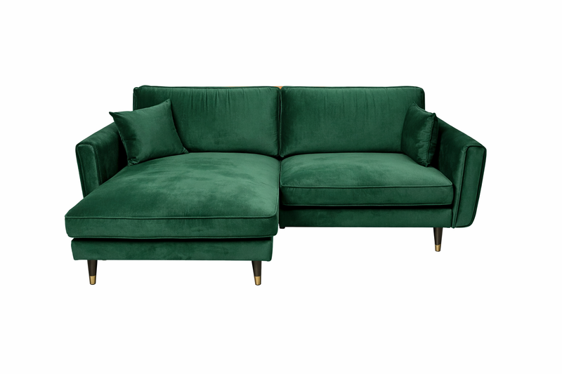 RETRO Reversable Corner Unit VELUTTO 10 - dark green velvet