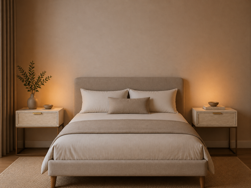 ZACK Bedside Table - Umber / White