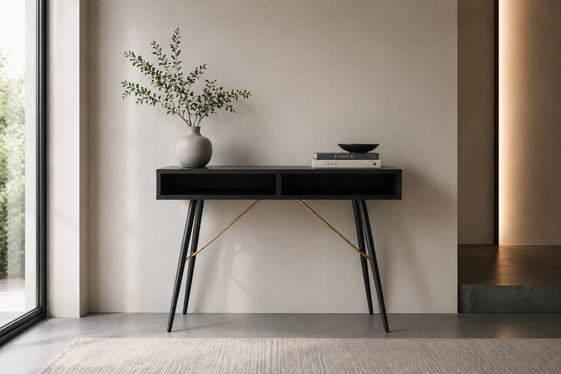 BARCELONA Console Table 90cm - black / copper