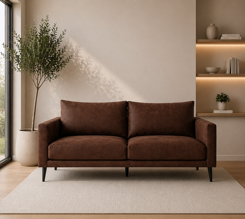 CONNIE 2-Seater Sofa PRESTON 94 - mocha