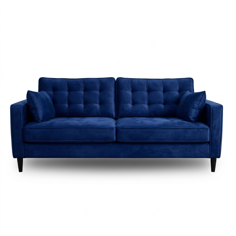 EMMA 3-Seater Sofa VELLUTO 11 - blue