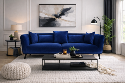 AVENUE 3 Seater MEG 28 -   navy velvet