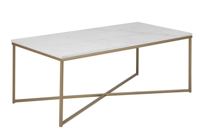 ALISMA Rectangle Coffee Table - white marble