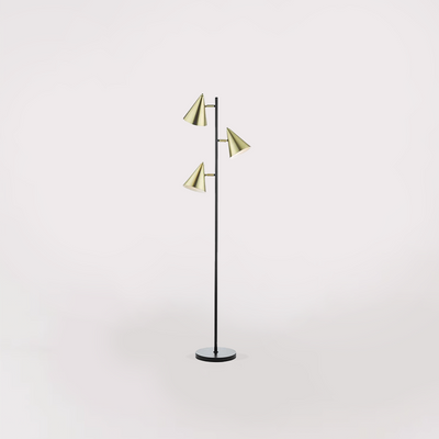Branco Floor Lamp (Black & Brass)