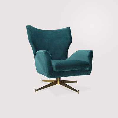 Bubbit Armchair (Teal Velvet)
