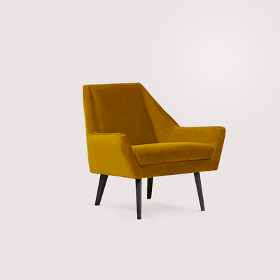 Carlton Armchair (Mustard Velvet)