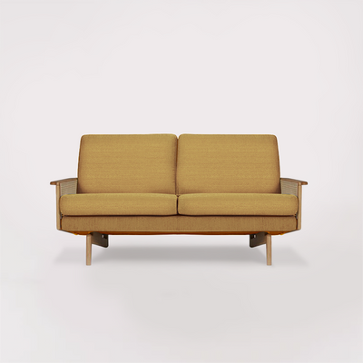 Egsmark Cane Webbing 2 Seater Sofa (Larmony Curry)
