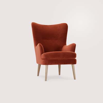 Hugo Armchair (Burnt Orange Velvet)