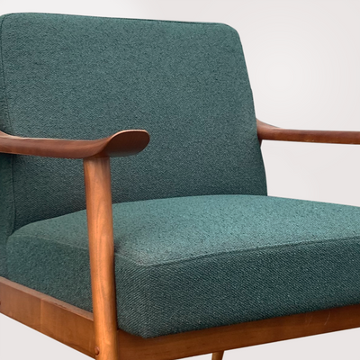 Joseph Armchair (Walnut & Teal Green)