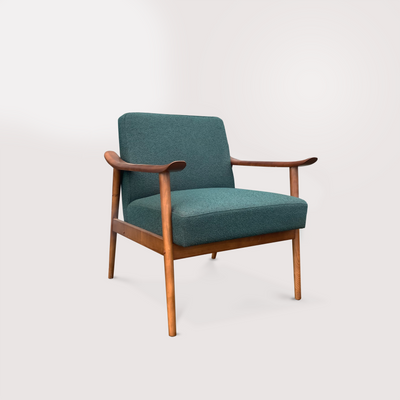 Joseph Armchair (Walnut & Teal Green)
