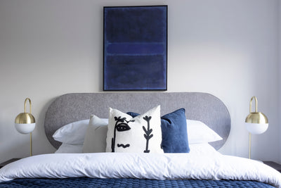 Headboard Oval - 6 FT Wide 2 FT Tall (Light Grey)