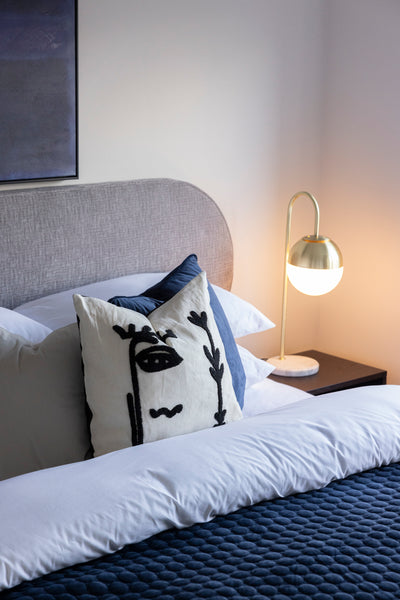 Headboard Oval - 6 FT Wide 2 FT Tall (Light Grey)