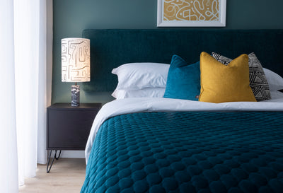 Long Low Headboard  - 6 FT Wide 24'' Tall (Teal)