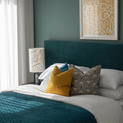 Long Low Headboard  - 6 FT Wide 24'' Tall (Teal)