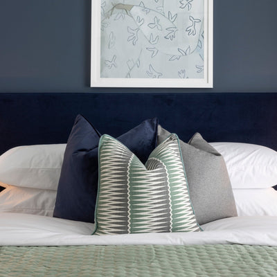 Long Low Headboard  - 5'6''  Wide 24'' Tall (Navy)