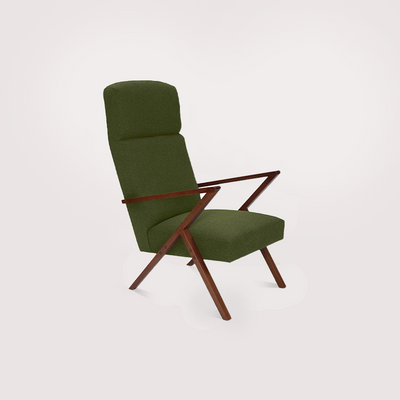 Retrostar Lounge Chair Facility Line (Moss Green)