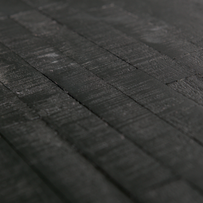 Sharing U-Shape End Table (Black Teak Wood & Black)