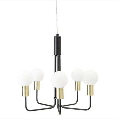 Delfina Pendant Light (Black & Brass)