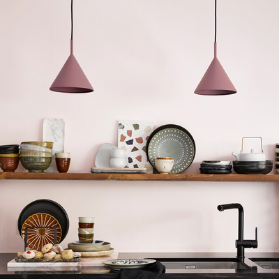 Metal Pendant Light (Pink Purple)