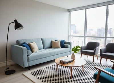 Memphis 3 Seater Sofa (Blue)