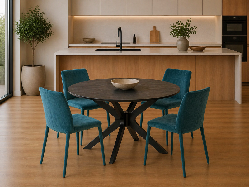 OLLIE Dining Chair - Teal.