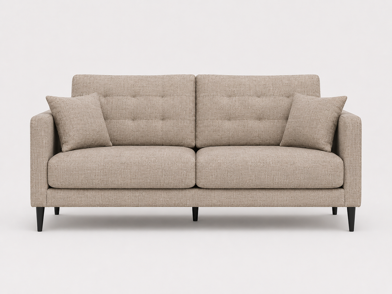 EMMA 3-Seater Sofa COMO PEBBLE - light grey