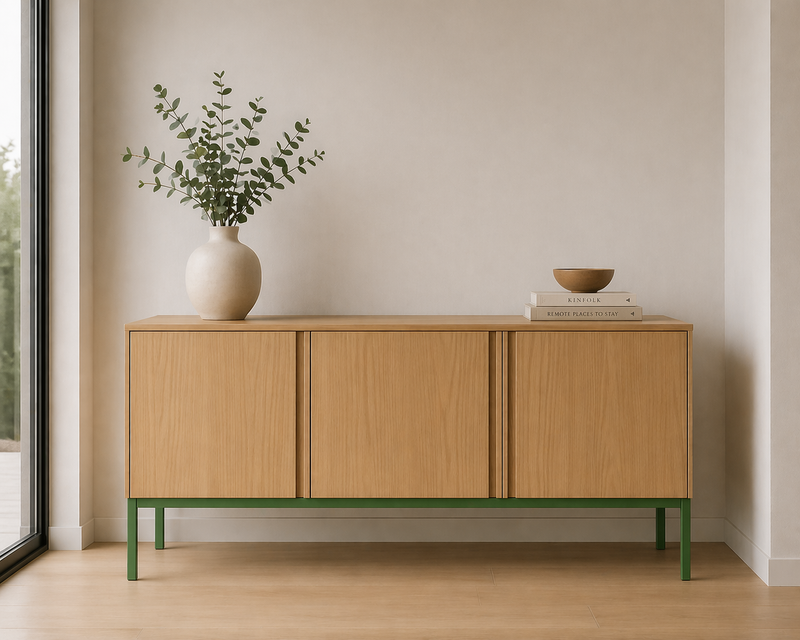 HORIZON Sideboard - oak / grass green