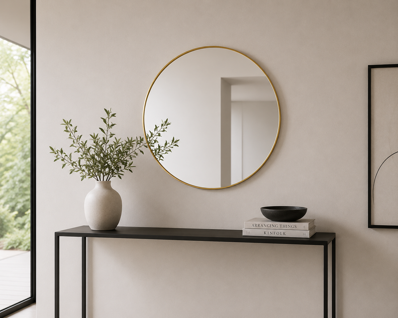 SOHO Round Mirror 110cm - gold.