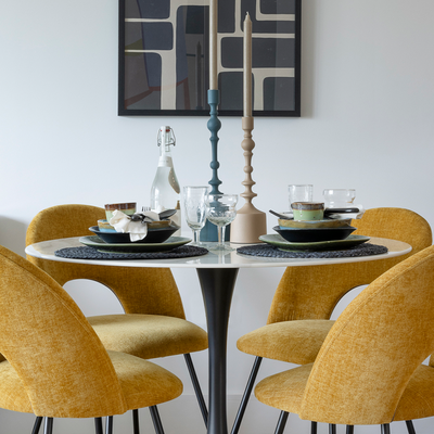 Archy Dining Chair (Mustard Yellow)