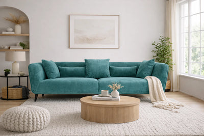 AVENUE 3 Seater MEG 26 -  teal velvet