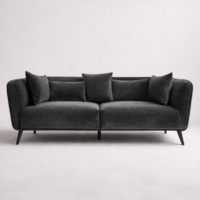 AVENUE 3 Seater MEG 21 - charcoal velvet