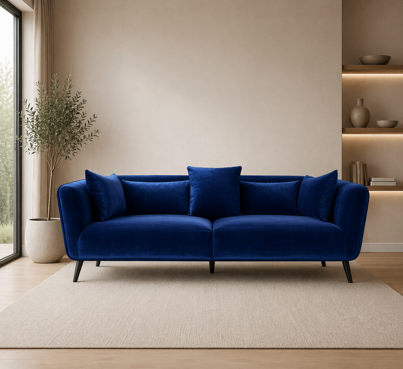 AVENUE 3 Seater MEG 28 -   navy velvet