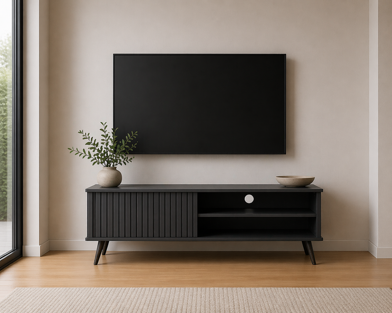 SCOTT TV Unit 120cm - black grey