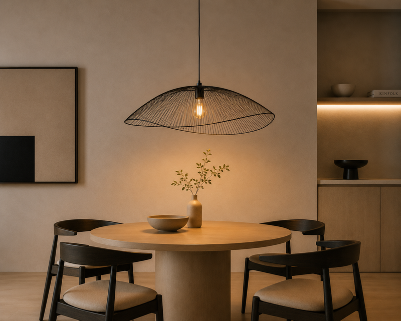 ONZA Wire Easy Fit Pendant 45cm, black- SHADE ONLY