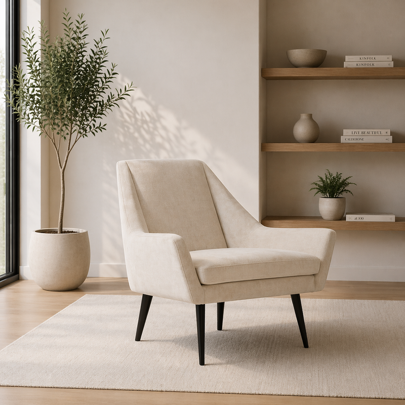 CARLTON Armchair MEG 02 - cream velvet