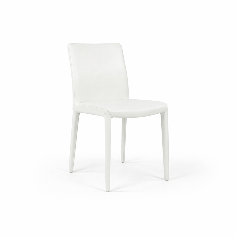 OLLIE Dining Chair - White (PU Leather).