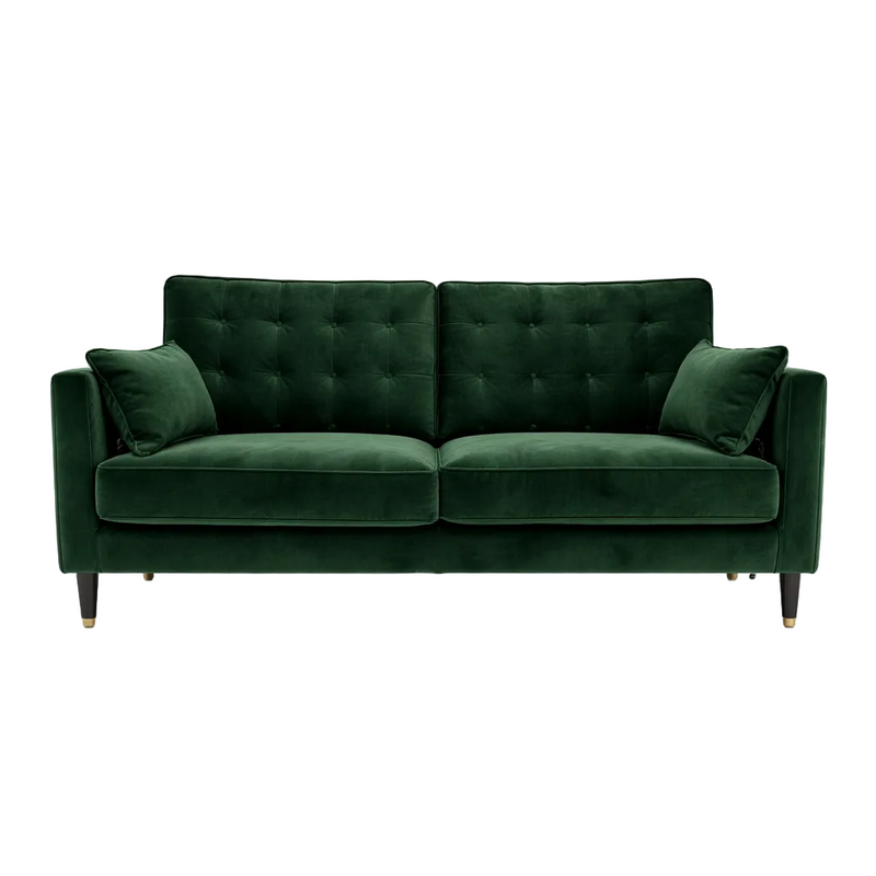 EMMA 3-Seater Sofa VELLUTO 10 - dark green