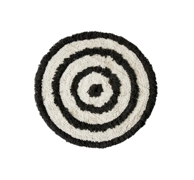 ROUND Rug - white / black