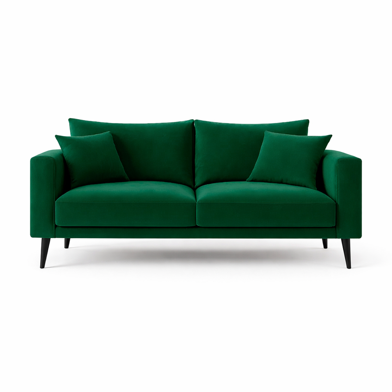 CONNIE 2-Seater Sofa VELUTTO 10 - dark green velvet
