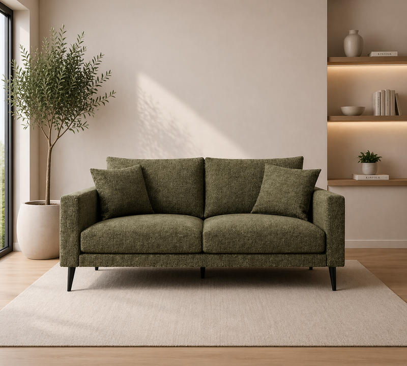 CONNIE 2-Seater Sofa MATANA 6 - moss green