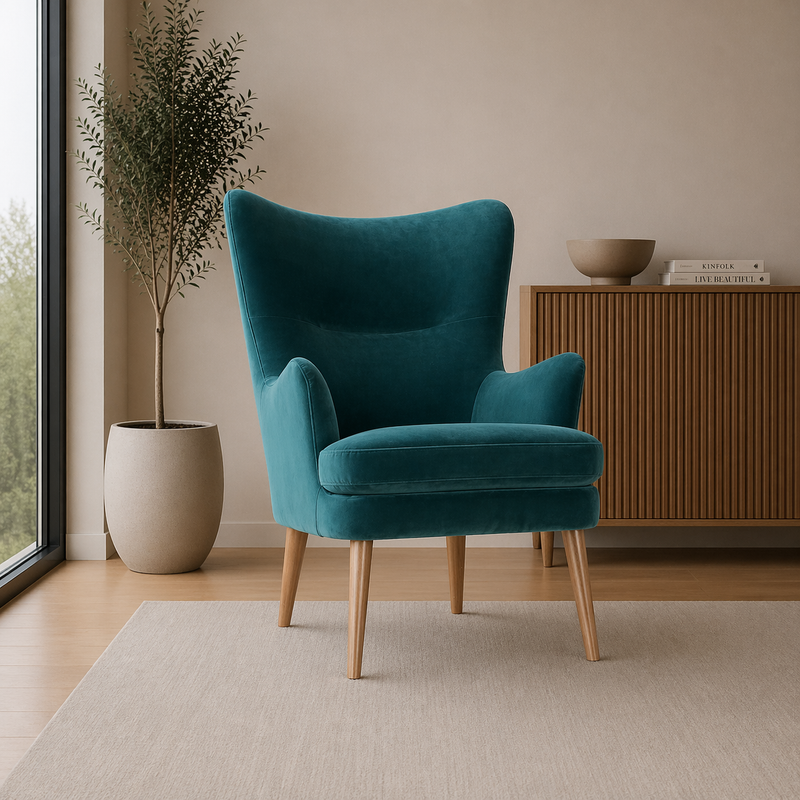 HUGO Armchair MEG 26 - teal velvet