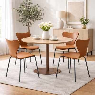 MODERN Dining Chair - orange velvet