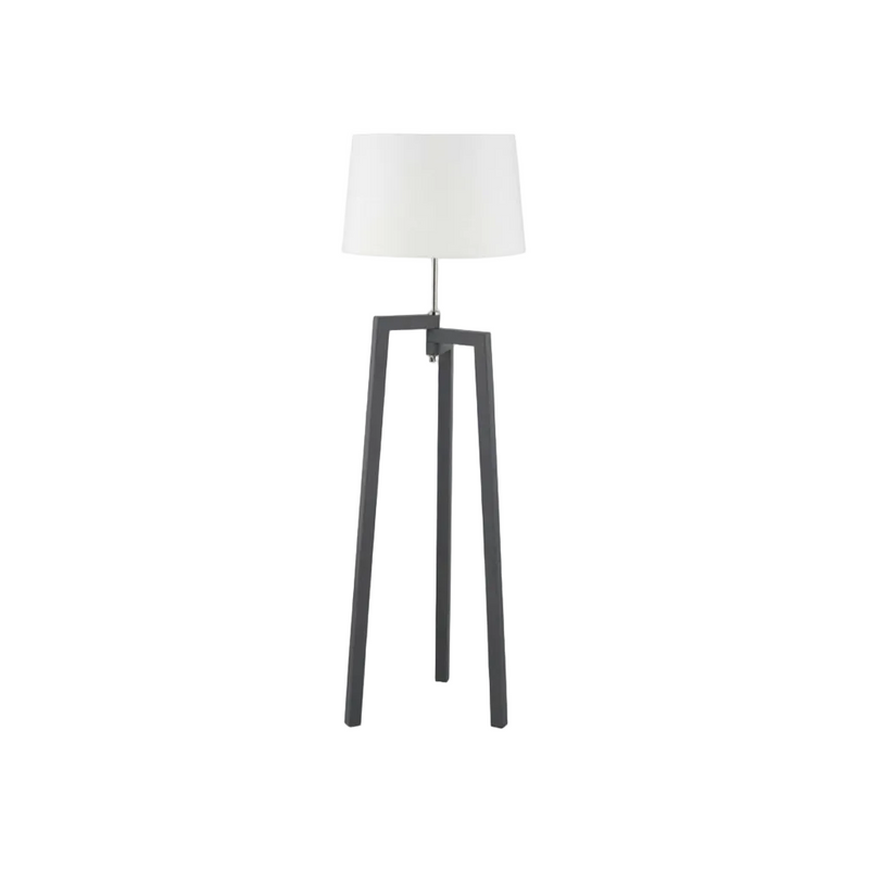 TRIPOD Wood Floor Lamp - black / grey