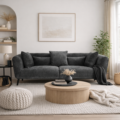 AVENUE 3-Seater Sofa ETHAN 25 - dark grey