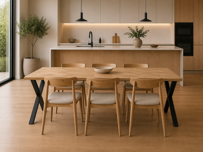 NATE Rectangle Dining Table 180cm - oak