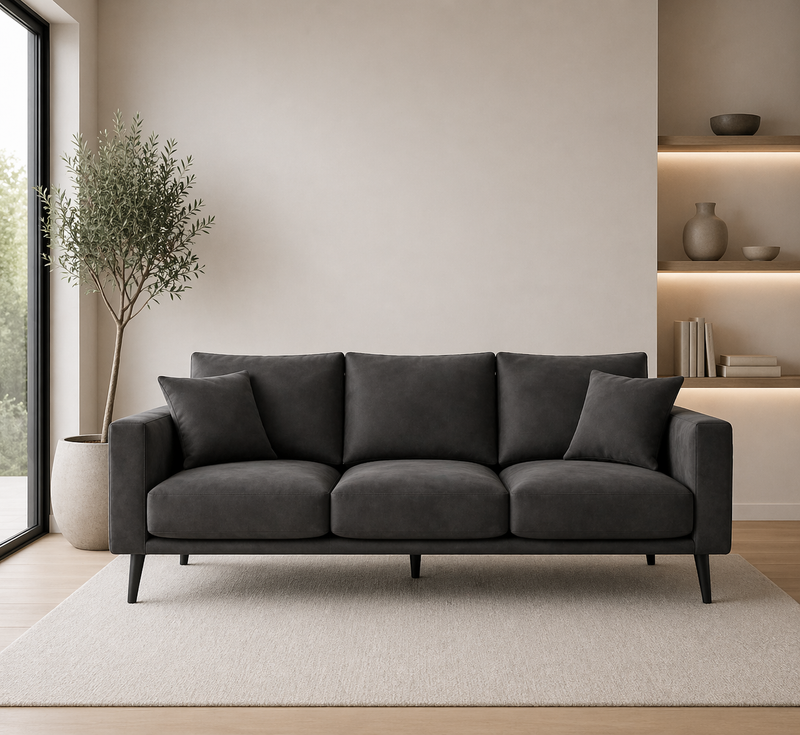 CONNIE 3-Seater Sofa PRESTON 96 - grey
