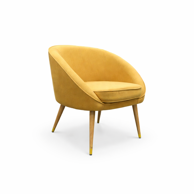 CURVED Armchair - mustard